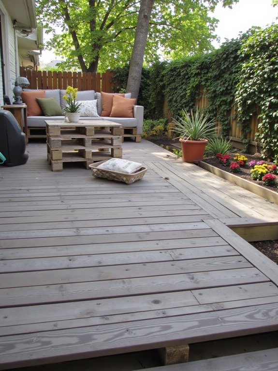 pallet decking for outdoor charm