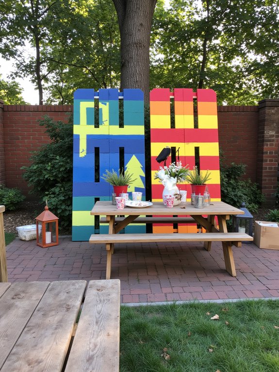 pallet designs showcasing school spirit