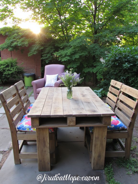 pallet dining set creation