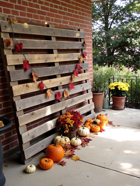 pallet display for seasonal decor