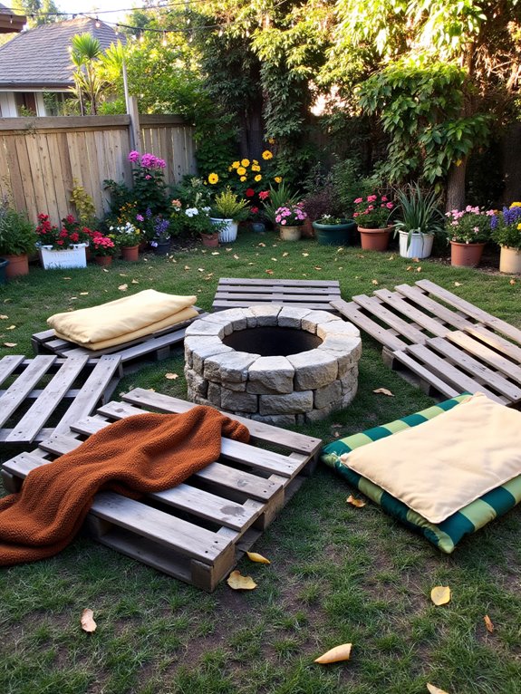 pallet fire pit surround