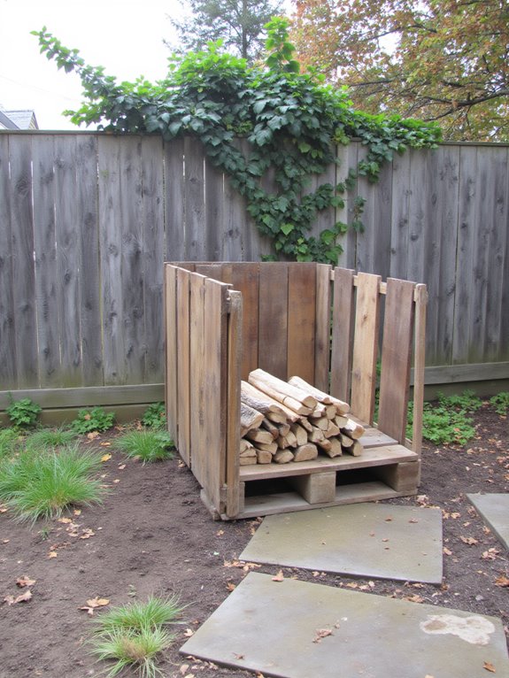 pallet firewood holder project