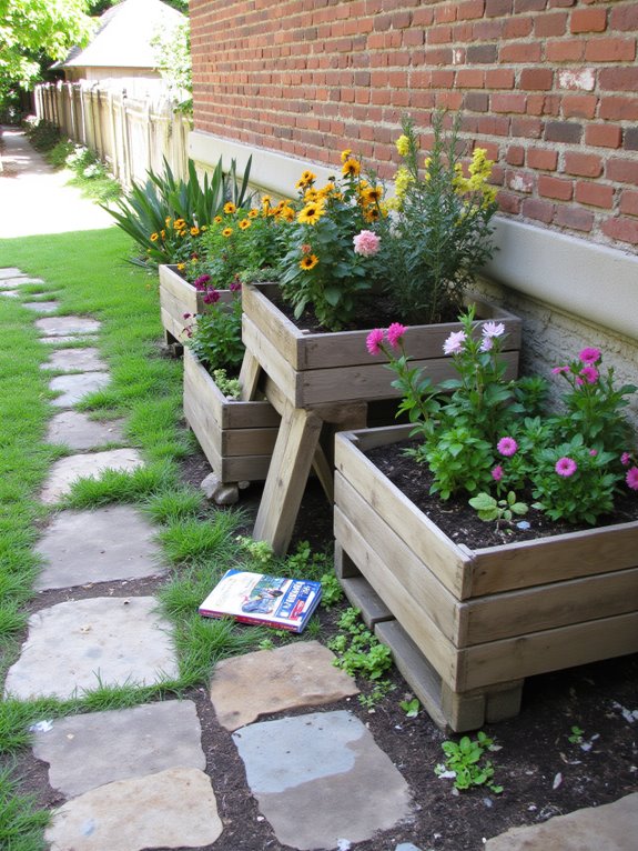 pallet flower boxes creation