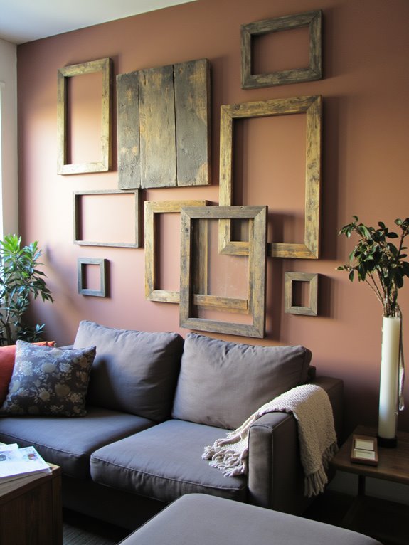 pallet frame gallery wall