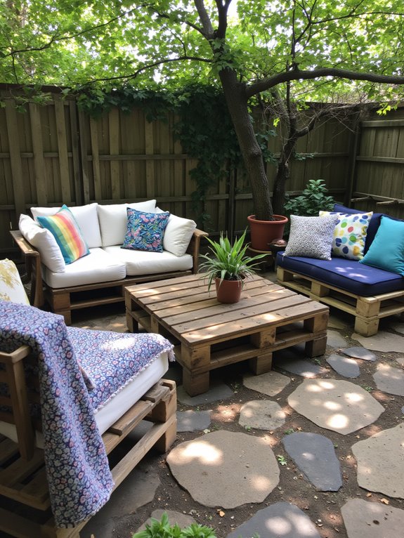 pallet furniture creates versatility