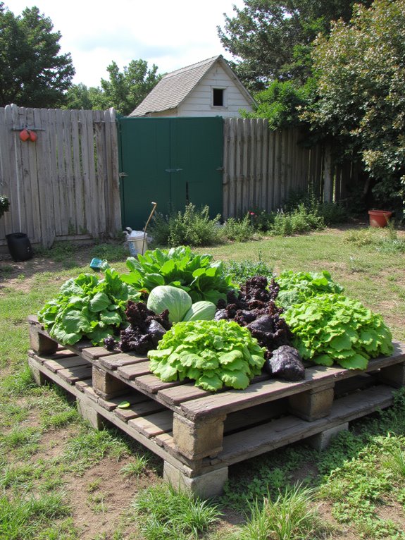 pallet garden for greens
