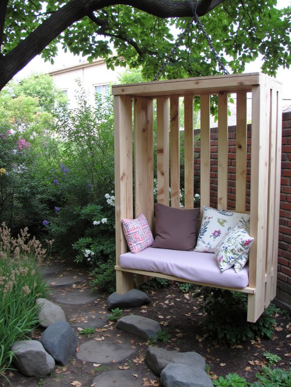 pallet hanging chair creation