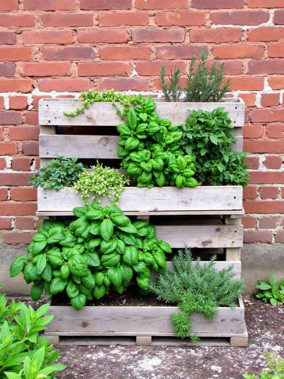 pallet herb garden creation
