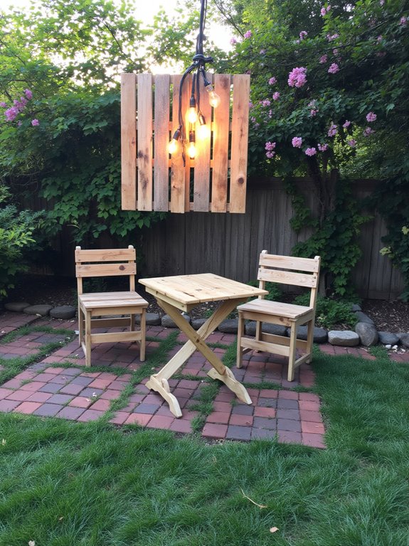 pallet lanterns create ambiance