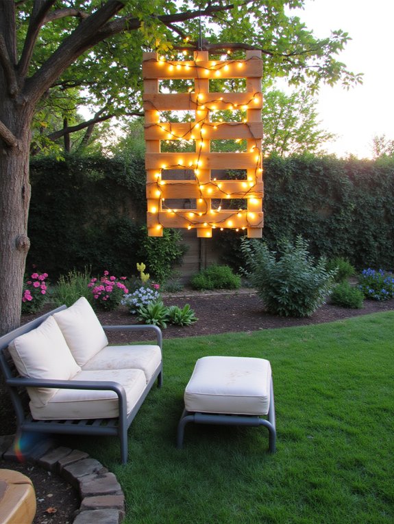 pallet lighting for ambiance