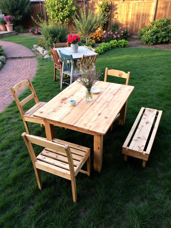 pallet outdoor dining set