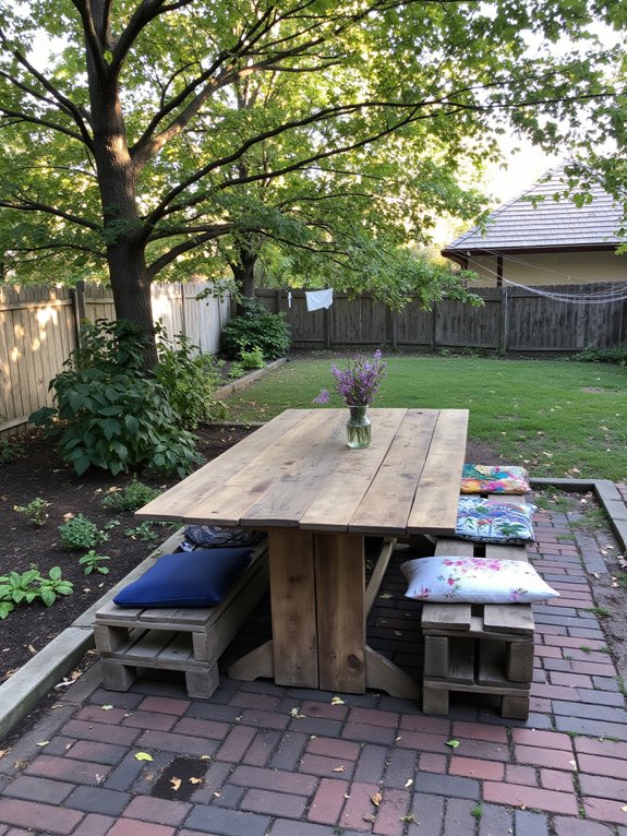 pallet outdoor dining set
