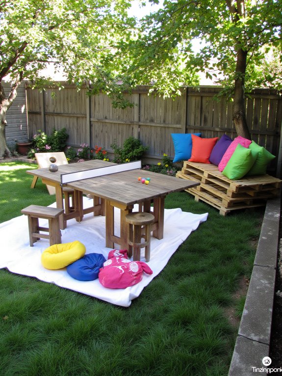 pallet outdoor games station
