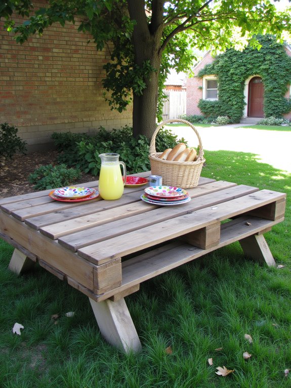 pallet picnic table creation