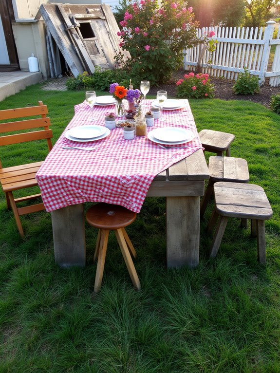 pallet picnic table gatherings