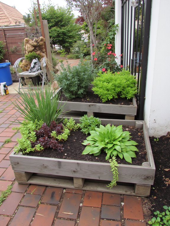 pallet planters for greenery