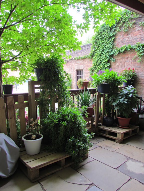 pallet planters for greenery