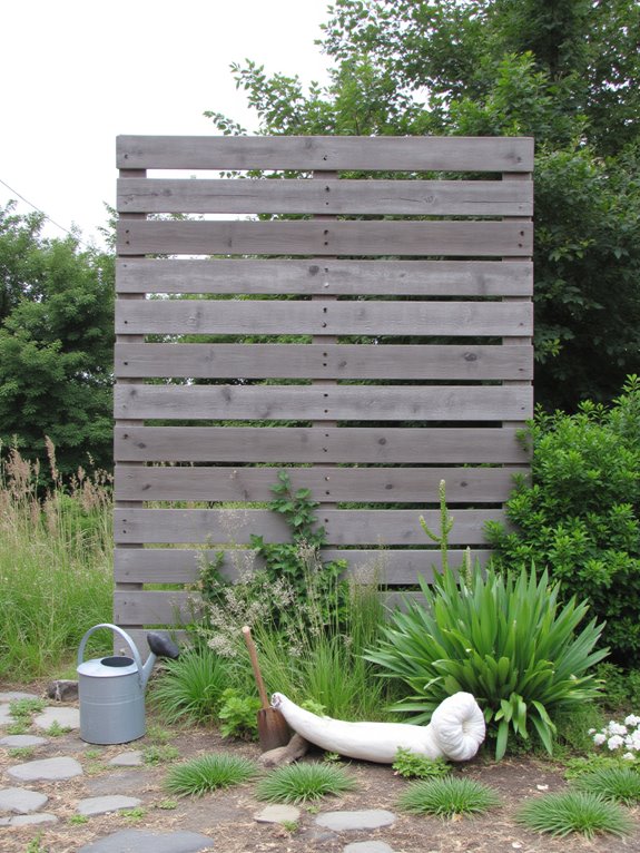 pallet privacy screen construction
