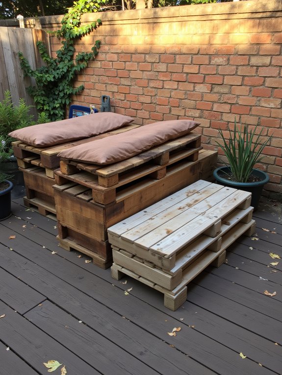 pallet seating with storage
