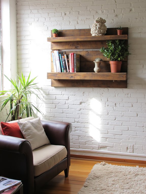 pallet shelves for organization