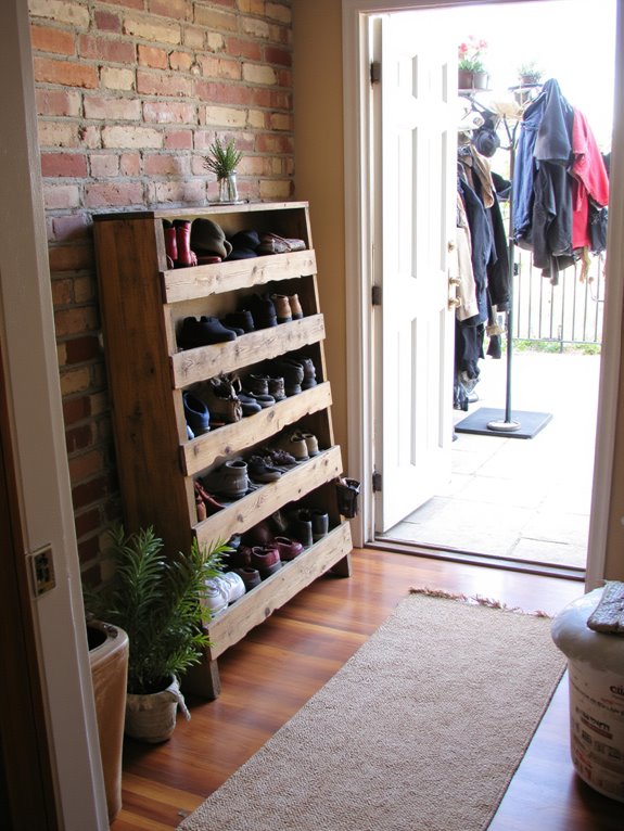 pallet shoe rack organization