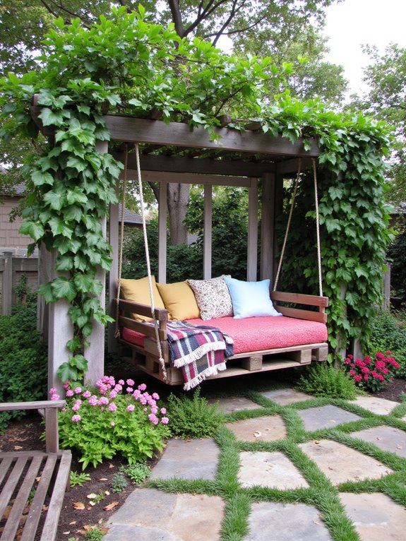 pallet swing bed relaxation
