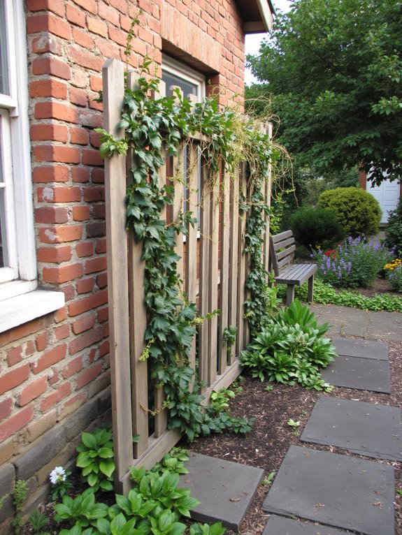 pallet trellis for climbing plants