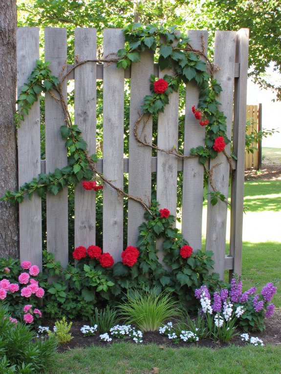 pallet trellises for gardens