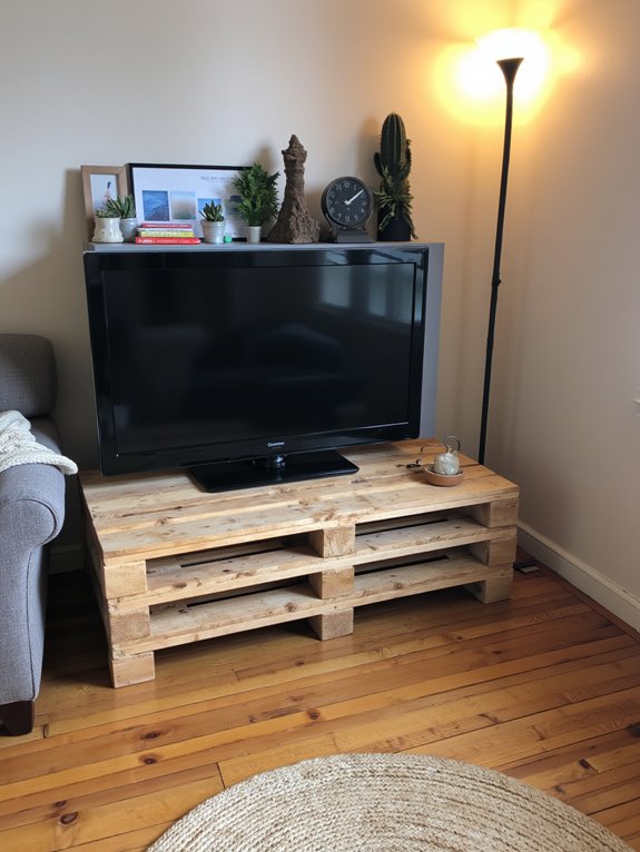 pallet tv stand diy project