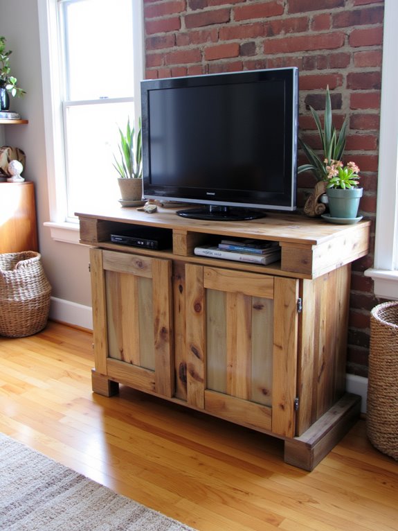 pallet tv stand transformation