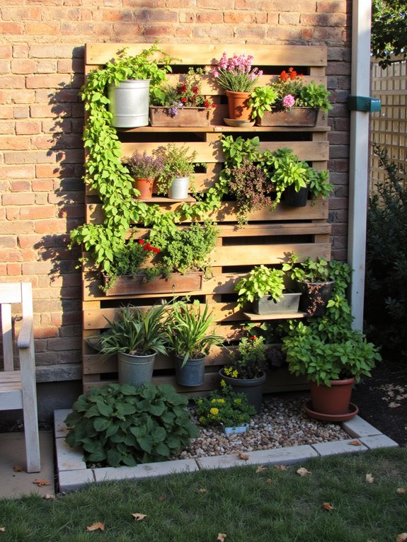 pallet vertical garden creation