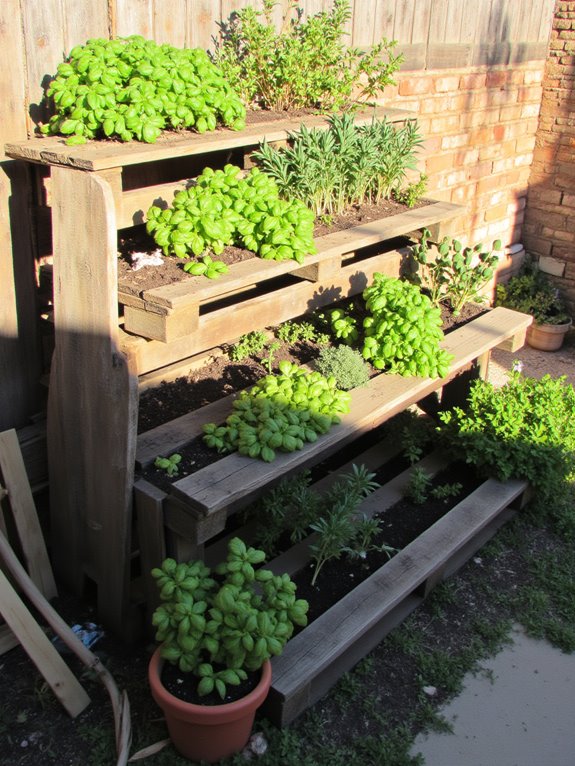 pallet vertical herb garden