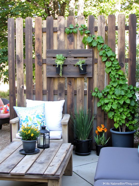 pallet wall for privacy
