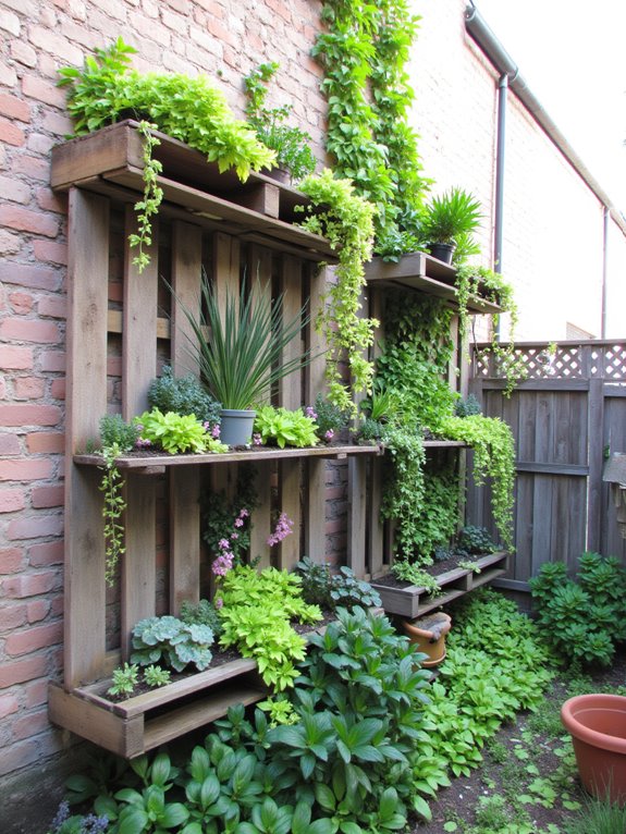 pallet wall planters gardening