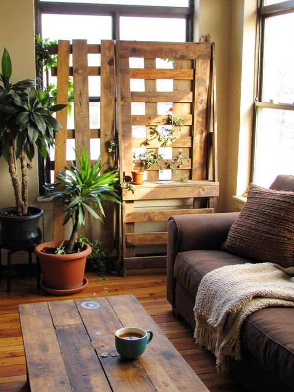 pallets as rustic dividers