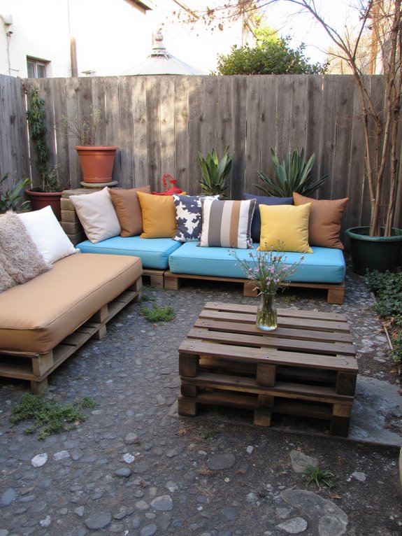 pallets create cozy lounge