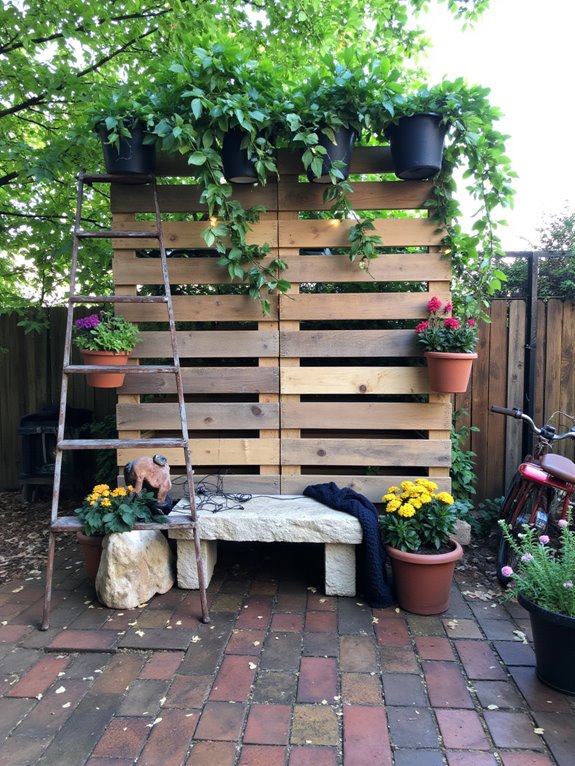 pallets with diverse materials