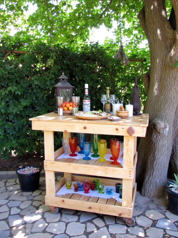 personalized bar cart decor