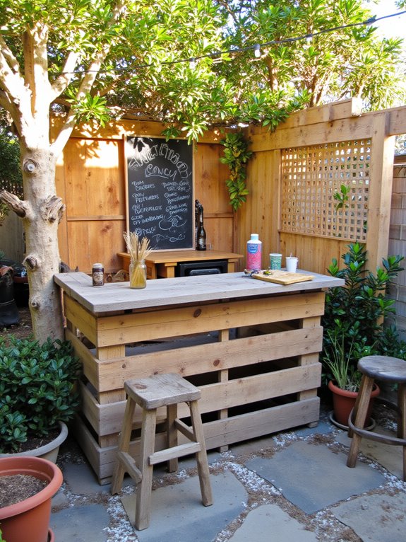 personalized chalkboard bar menu