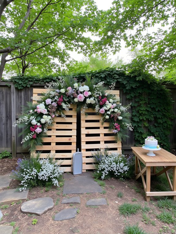 personalized floral backdrop ideas