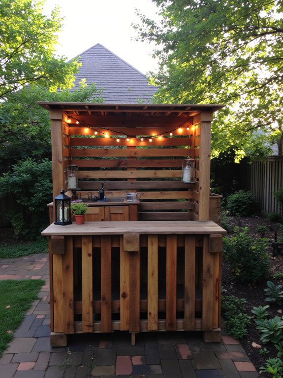 personalized outdoor bar space