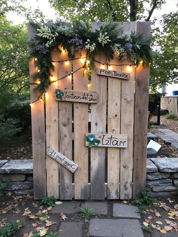 personalized pallet backdrop signage