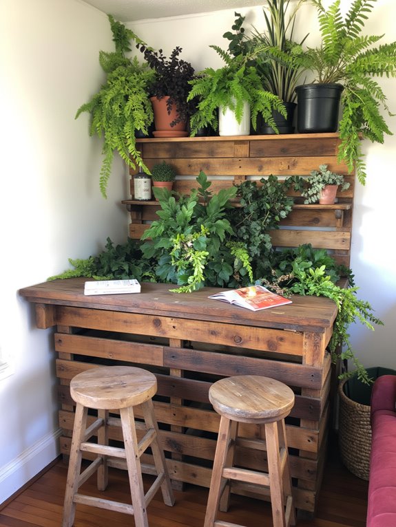 plants enhance pallet bar