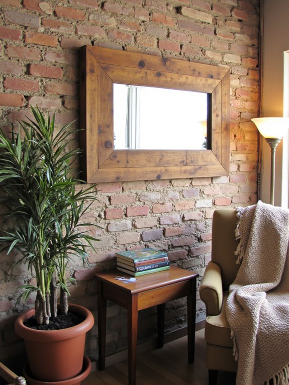 reclaimed pallet mirror frame