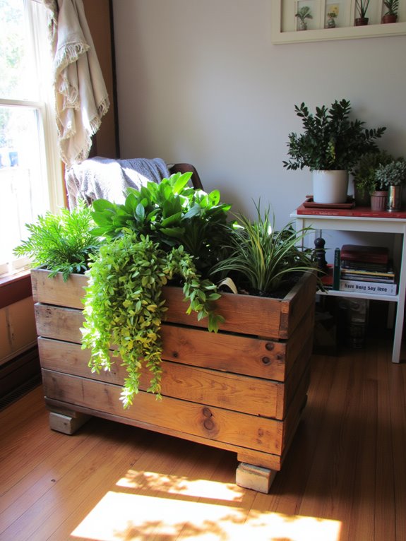 reclaimed pallet planter box