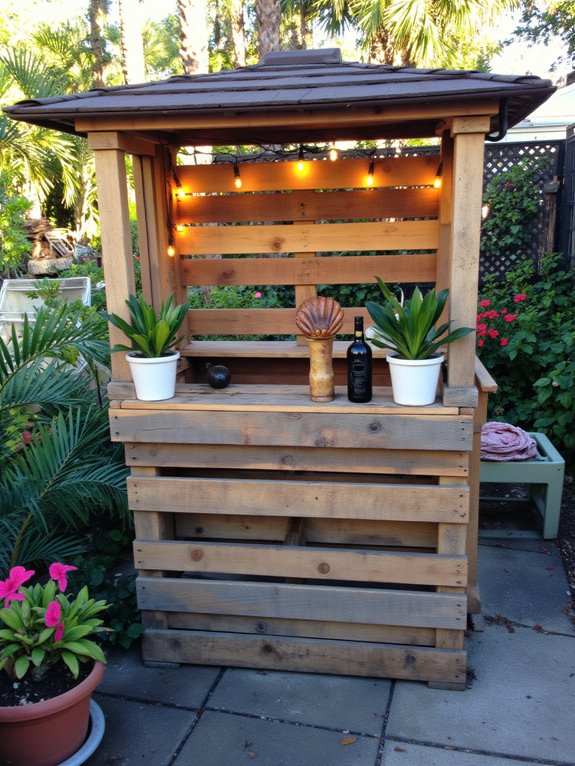 reclaimed pallets for bar