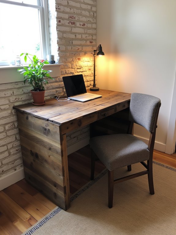 reclaimed pallets rustic desk