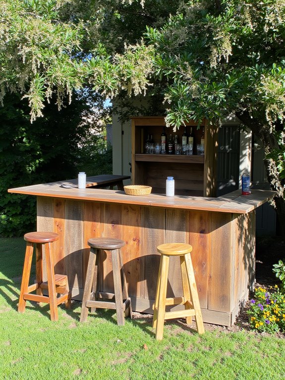 reclaimed wood bar project