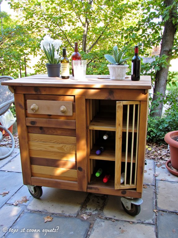 reclaimed wood pallet bar