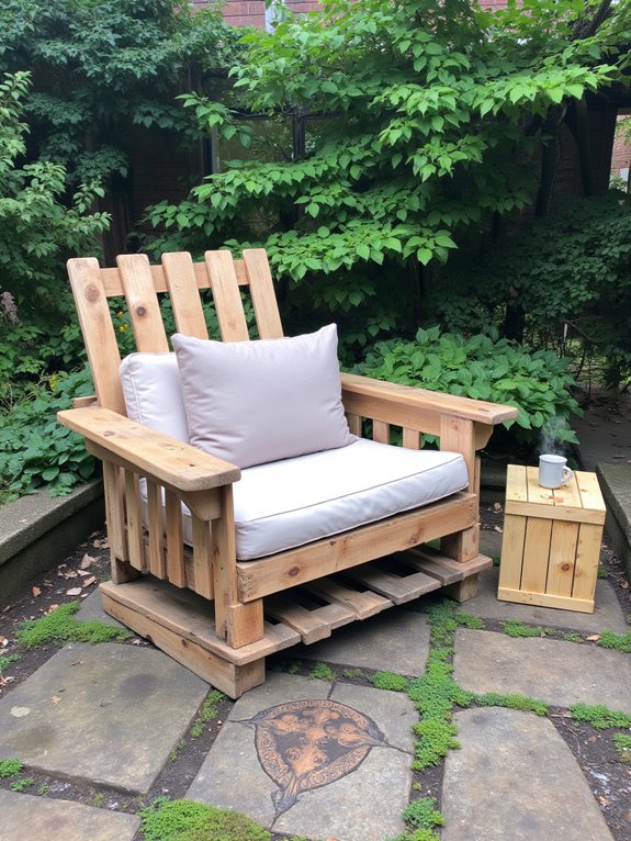 reclaimed wood pallet chair